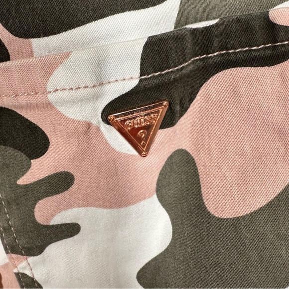 Guess Pink Green Camouflage Mini Skirt - Picture 7 of 8